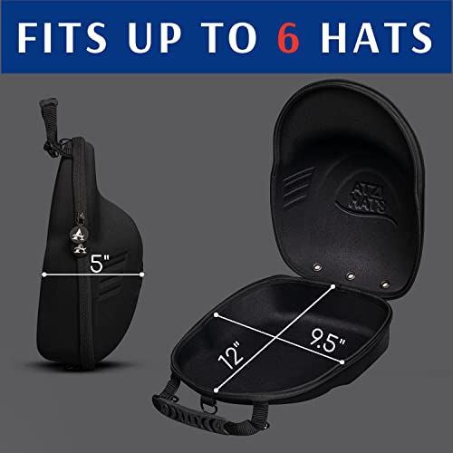 Baseball Cap Carrier Hat Box Travel Case For Hats Carry On Hat Bag With Shoulder Strap - Black #TOP2