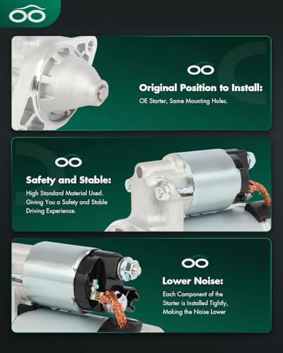 Image of SCITOO Starter Motor fit for Pontiac for Vibe 1.8L 2009-2010,for Toyota for Corolla 1.8L 2009-2016,for Toyota for Matrix 1.8L 2009-2013 Replacement Starter 19049