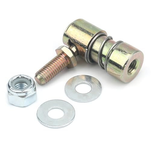 Throttle Disconnect, Quick Release Ball Joint, 1/4-28 in Female Thread, with Spring, Washers and Lock Nut, for Throttle Cable Ball End, Steel Carburetor Linkages