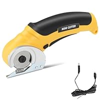 Kartonschneider Elektrisch, Elektrischer Schere mit Sicherheitsschalter, Komfortable Leichte Akku Schere mit 240 Hüben/Min Geschwindigkeit Zum Schneiden von Leder, Karton, Teppich, Filz