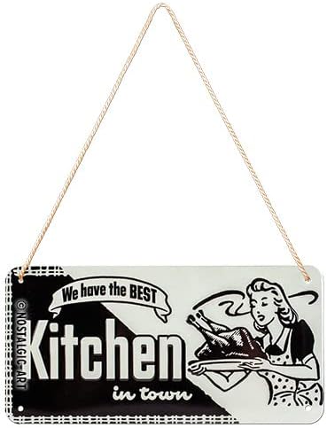 Nostalgic-Art Retro Hanging Sign Home & Country, Kitchen, Gift Idea for the kitchen Metal Plaque