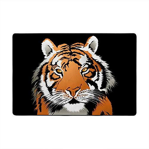 Tapis de salon tigre antidérapant et doux pour pieds froids