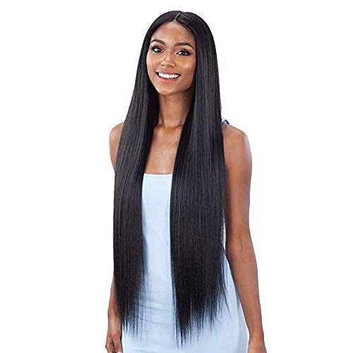 Shake N Go Organique Synthetic Lace Front Wig - LIGHT YAKY STRAIGHT 36" (1 Jet Black)