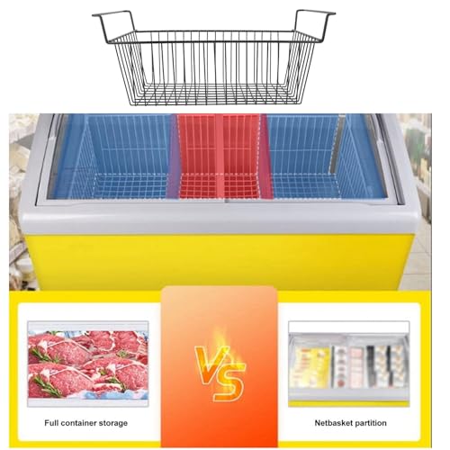 Escaninhos do Organizador do Congelador da Caixa, Cesta Forte Durável do Congelador do Metal para Re