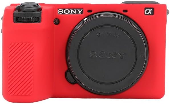 Camera Case Compatible with Sony Alpha A6700 6700, Anti-Slip Silicone Soft Protective Cover Shockproof Shell (Red)