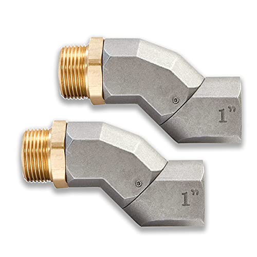 (1" NPT, 2PCS) Fuel Hose Swivel 360 Rotating Connector for Fuel Transfer Pump Fuel Nozzle Multi Plane Fuel Plane Swivel by kalageen - Used condition - US$26.39