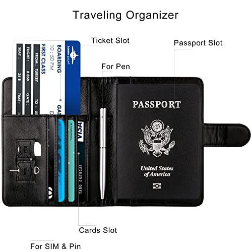 WALNEW Passport Holder Cover Case Travelling Passport Cards Carrier Wallet Case by WALNEW - Image 4