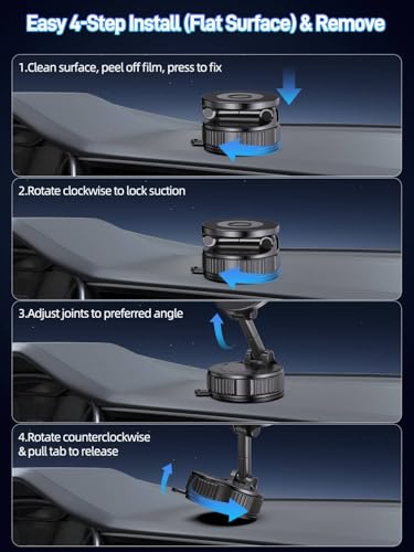 60% Off Car Phone Holder with Strongest Suction & Magnetic Mount