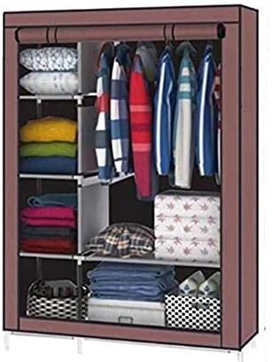 Anva Fancy and Portable Foldable Closet Wardrobe with Shelves (Random Colour)