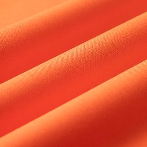 Wooqu Book Cloth, Fabric Surface and Paper Backed, Easy to Use, Strong, 17x29”, for Book Binding, Bright Orange