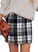 NIMIN Plaid Skirts for Women High Waist Brown Checkered Wool Skirt 2025 Fall Winter Bodycon Pencil A-Line Mini Dress