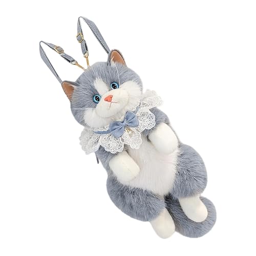 Sac à dos en peluche chat mignon sangle réglable fille