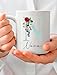 Imagen de Genérico Taza Personalizada con Inicial Floral y Nombre