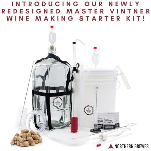 Master Vintner Wine Making Starter Kit – Complete Home Fermentation Equipment for 6 Gallons – Compatible with Wine Recipe Kits