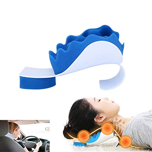 Almohada del masajeador para el cuello, tratamiento portátil para aliviar la fatiga Almohada de viaje para el alivio de la tensión del soporte para la tensión, Mejora el sueño