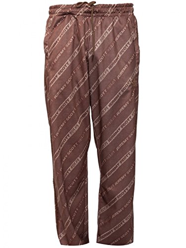 adidas Jeremy Scott Men's Stripe Logo Track Pants S07146,XL Brown