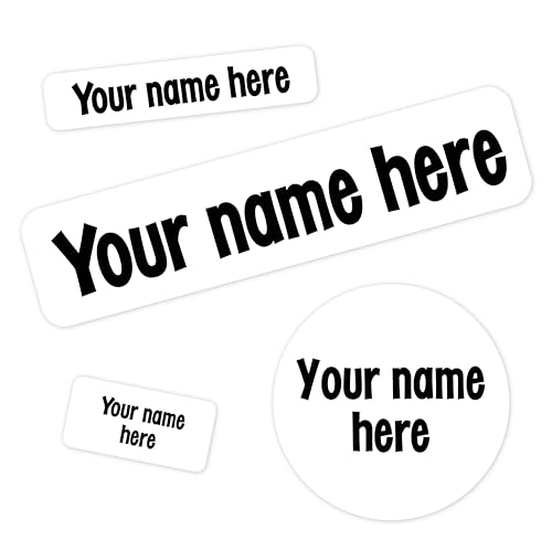 Mabel’s Labels Homeschool Name Label Pack – 53 Waterproof & Laundry-Safe Personalized Name Labels for Field Trips, Co-Ops & Extracurricular Activities (White)