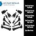 TRQ Front Steering & Suspension Kit Ball Joint Idler Arm Sway Bar Stabilizer Link Tie Rod Compatible with Dodge