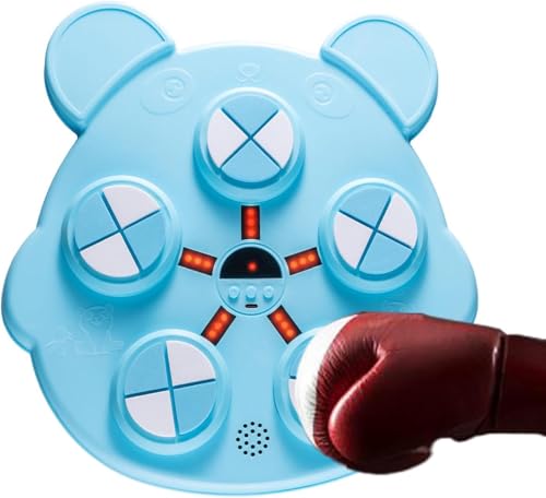 Image of Drumstone (𝐒𝐩𝐞𝐜𝐢𝐚𝐥 𝟏𝟓 𝐘𝐞𝐚𝐫𝐬 𝐖𝐚𝐫𝐫𝐚𝐧𝐭𝐲) Smart Home Boxing Machine with Music & Light Targets - Wall-Mounted Reflex Trainer for Kids & Adults, Sanda Boxing, Fitness & Fun Workouts,