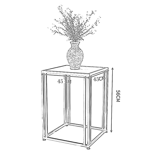 Table basse pour canapé en marbre petit support de fleurs de balcon - 5