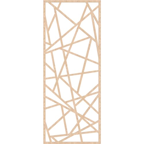 Image of Conway Decorative Pierced Fretwork Wood Wall Panels, 27 3 /8 inchW x 69 3 /8 inchH x 1 /4 inchT, Red Oak