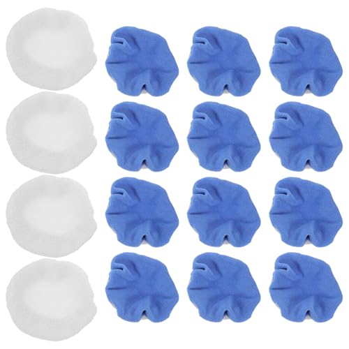 GRIRIW Lot de 16 Bonnets de Polissage en Fibre pour Voiture Housses Applicatrices de Cire et Polish Compatibles Polisseuse Nettoyage Doux et Polissage pour Entretien Automobile