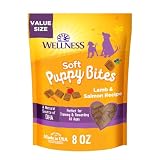 Wellness Soft Puppy Bites Dog Training Treats, Natural, Grain Free, Lamb and Salmon Recipe, 8 oz Bag