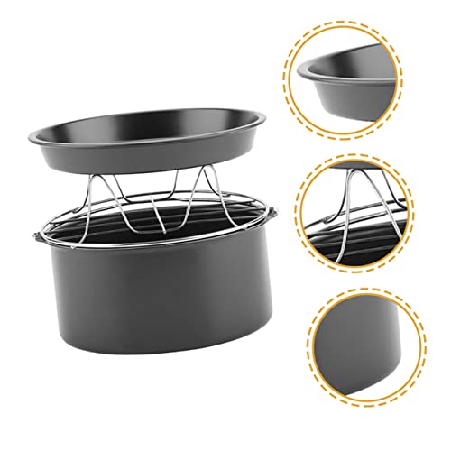 LABRIMP 1 Conjunto De Acessórios Para Fritadeira De Ar Rack De Fritadeira Bandeja De Bolo Assadeira