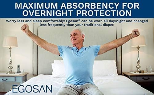 EGOSAN Maxi Incontinence Adult Diaper Brief Maximum Absorbency and Adjustable Tabs for Men and Women (Diapers, 2 Count (Medium Sample)) - Image 6