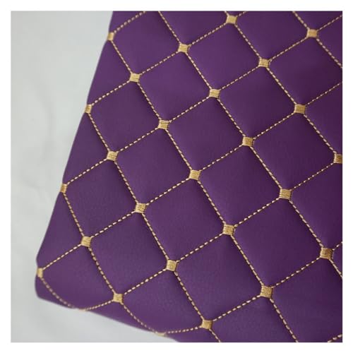Tissu cuir simili souple violet de 1,4x8m pour habillage et rénovation de siège et canapé