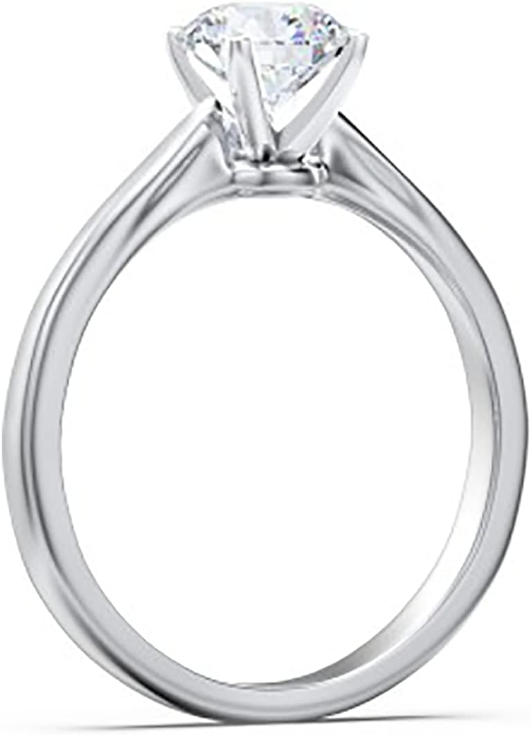 SISGEM 10K 14K 18K Solid Gold Solitaire Engagement Rings for Women,Round/Princess/Oval/Emerald/Pear/Cushion Cut Moissanite Rings Wedding Engagement Anniversary Promise Bridal Bands with Engraved Name
