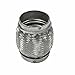 BLACKHORSE-RACING Universal Heavy Duty Stainless Steel Exhaust Flex Pipe Double Braid 2.5" (2 1/2") x 4" Long