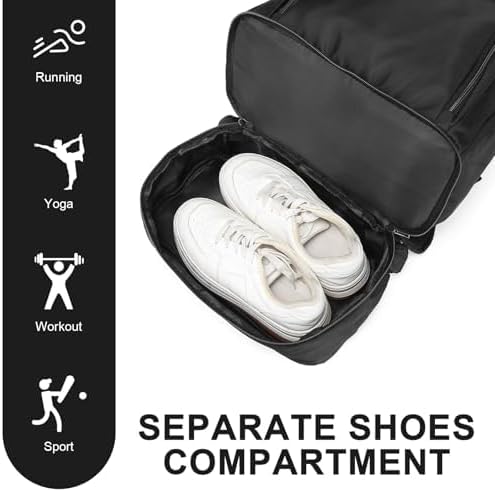 seyfocnia Gym Backpack for Men,Large Gym Bag with Shoe Compartment Lightweight Travel Workout Sports Backpack Water Resistant Carry on Backpack - Image 2