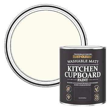 Rust-Oleum Off White Kitchen Cupboard Paint in Matt Finish - Antique White 750ml