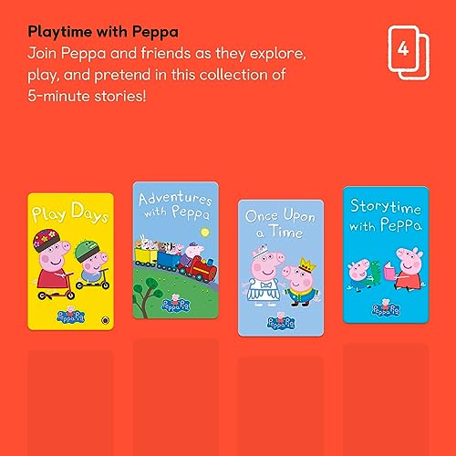 Yoto Playtime with Peppa – 4 Kids Audiobook Story Cards for Use with Yoto Player & Mini Bluetooth Speaker, Fun Daytime & Bedtime Stories, Educational Gift for Ages 3+