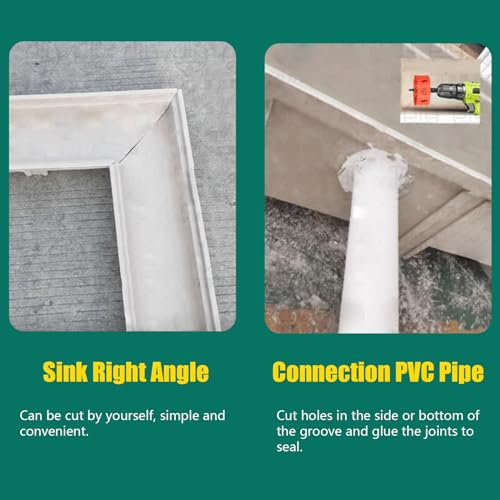 Caniveau extérieur en U de 100 cm ultra résistant pour béton et pierres - 8