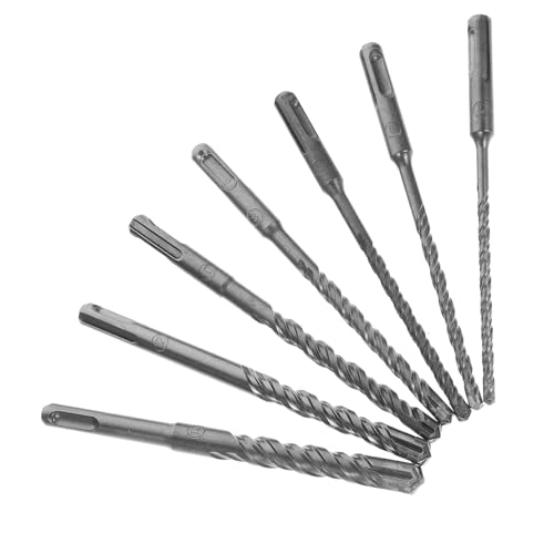 HOLIDYOYO DIY and Professional Drill Bit Set 7pcs Round Shank Metal Drill Bits Carbon Steel for Concrete