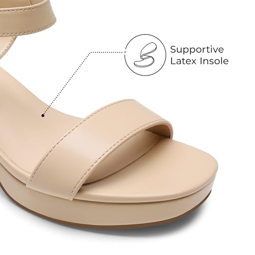 DREAM PAIRS Women's Platform Heels Block Chunky Open Toe Ankle Strap Heel Fashion Wedding Party Dress Sandals Shoes4