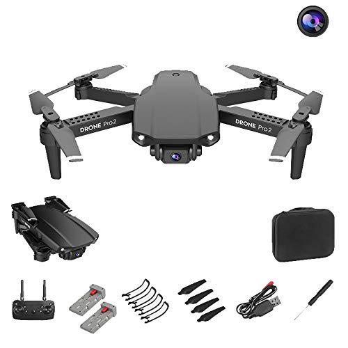 Mini-drone avec caméra Vidéo en direct, WiFi FPV avec caméra 4K drone pliable pour débutants, vidéo en direct grand angle RC quadcopter avec hauteur, décollage/atterrissage d'une touche