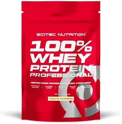 Scitec Nutrition 100% Whey Protein Professional, Zawiera dodatkowe aminokwasy i enzymy trawienneó, bez glutenu, 2.35 kg, Słony Karmel