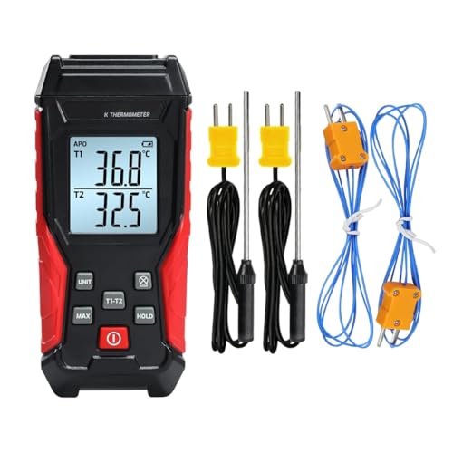 Thermocouple de Type K Numérique, Testeur de Température Double Canal LCD