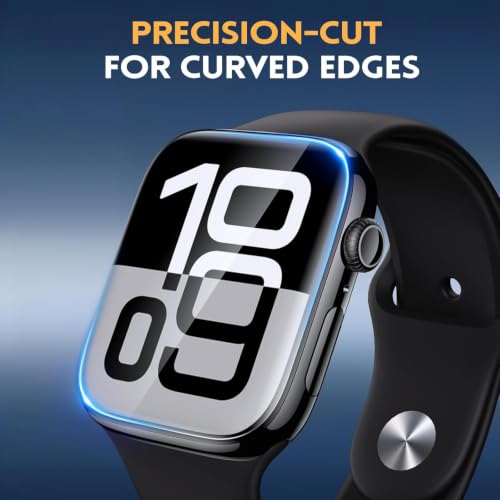 Image of iGluz Acrylic Screen Guard Protector Compatible for Apple Watch Series 7 / Series 8 / Series 9, 41Mm (Pack of 2) | Edge to Edge Full Screen Coverage | HD Clear Transparent | Scratch Resistant | Bubble Free | Easy Installation Kit Included