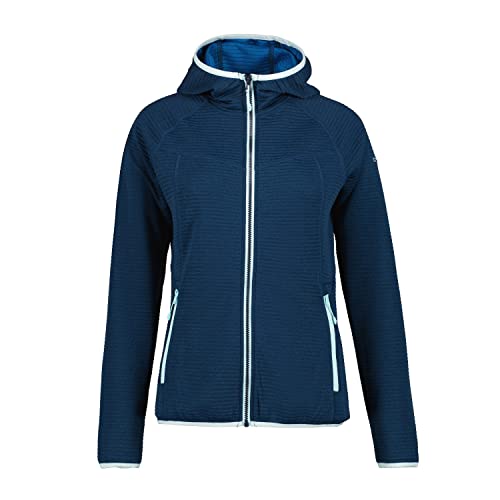 ICEPEAK Midlayer Berryville mit Kapuze für Damen, Farbe:Blau, Größe:S
