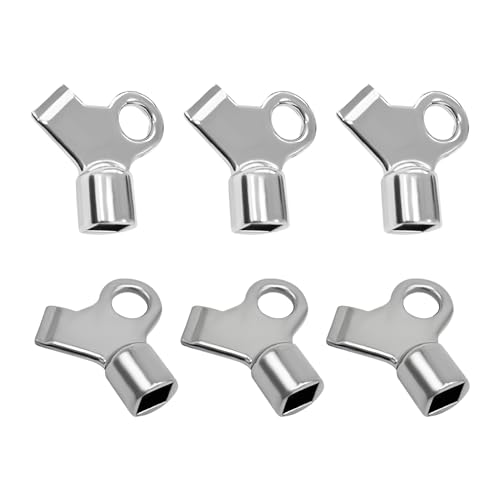 Suvnie 6 PCS Radiator Bleeding Air Valve Key, Copper Alloy Gas Valve Radiator Bleed Hole Keys, Radiator Plumbing Tool Valve Loose Key, Car Accessories for Radiators and Faucet