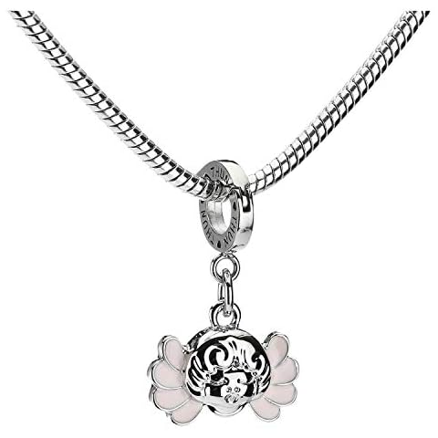 Abalorio THUN ® Charm Mom ángel niña Zama chapado Latón chapado Acero inoxidable Esmalte en frío 1,5 x 1,2 cm Cover