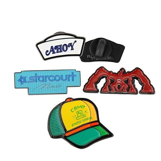 Cinereplicas Stranger Things - Set de 4 Stranger Things Temporada 3 Pin - 3cm - Licencia Oficial