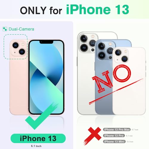 TUCCH Wallet Case for iPhone 13 6.1-inch 5G, [RFID Blocking] Card Slots Holder Stand [Shockproof TPU Interior Case] PU Leather Magnetic Protective Flip Cover Compatible with iPhone 13, Plum Purple2