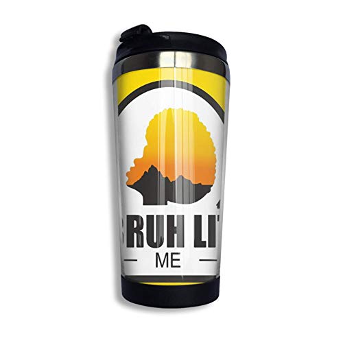 XCNGG Bruh Funny Soci Cat Face Pesadilla antes de Navidad Taza de viaje de café Taza de acero inoxidable Vaso aislado al vacío 13,5 oz