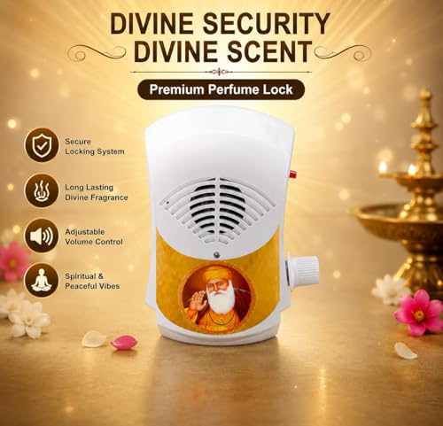 Image of Sikh Mantra Chanting Box with LED Light | Satnam Waheguru Simran Audio Player | Ek Omkar Satnam Gurbani Chant Device | Meditation Speaker for Peace, Home, Temple & Office Devotion