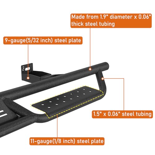 Barras laterales para Chevy Suburban 1992-1999 negras miniatura 6